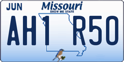 MO license plate AH1R5O