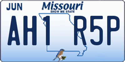 MO license plate AH1R5P