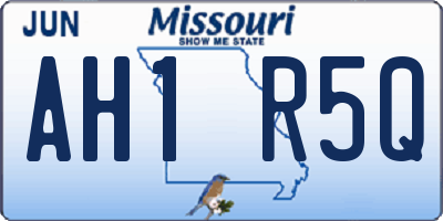 MO license plate AH1R5Q