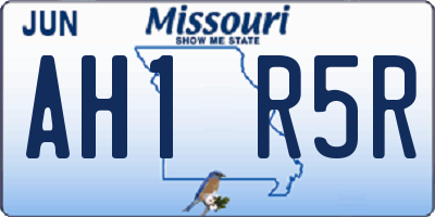 MO license plate AH1R5R