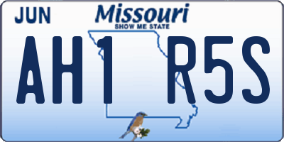 MO license plate AH1R5S