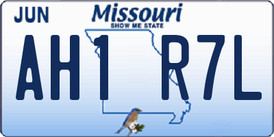 MO license plate AH1R7L