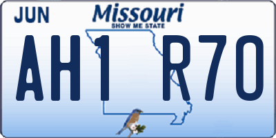 MO license plate AH1R7O