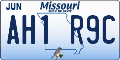 MO license plate AH1R9C