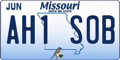 MO license plate AH1S0B