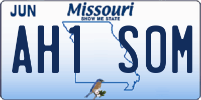 MO license plate AH1S0M