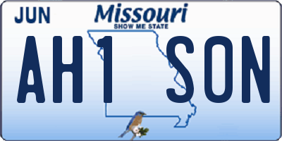 MO license plate AH1S0N