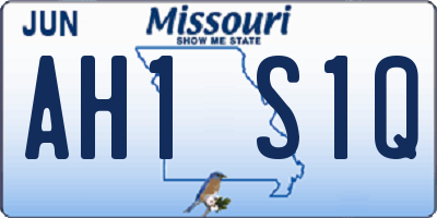 MO license plate AH1S1Q