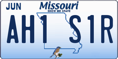 MO license plate AH1S1R