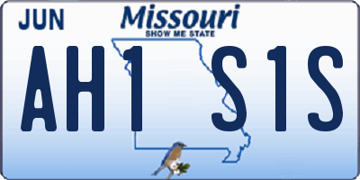 MO license plate AH1S1S