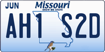 MO license plate AH1S2D