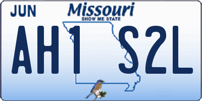 MO license plate AH1S2L