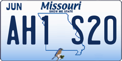 MO license plate AH1S2O