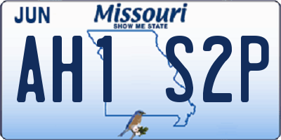 MO license plate AH1S2P