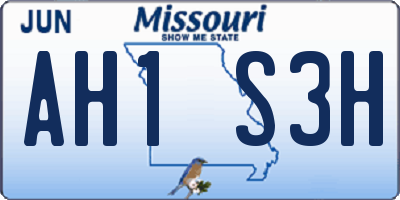 MO license plate AH1S3H