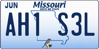 MO license plate AH1S3L