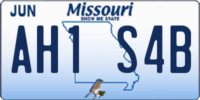 MO license plate AH1S4B