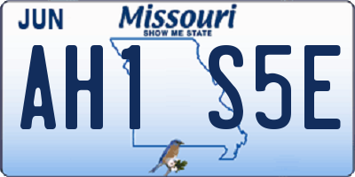 MO license plate AH1S5E