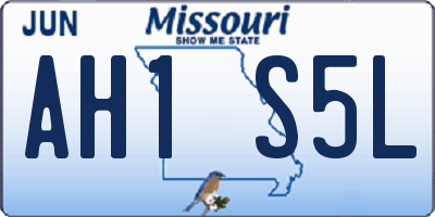 MO license plate AH1S5L