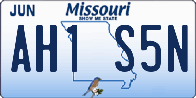 MO license plate AH1S5N