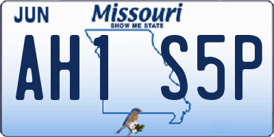 MO license plate AH1S5P