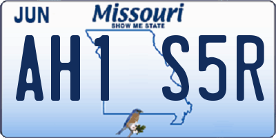 MO license plate AH1S5R