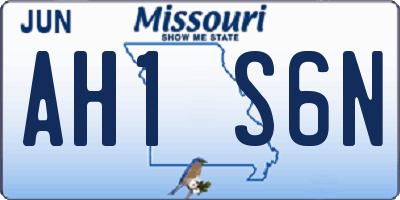 MO license plate AH1S6N