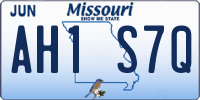 MO license plate AH1S7Q