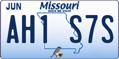 MO license plate AH1S7S