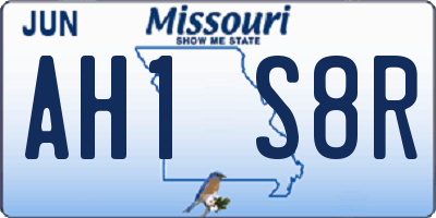 MO license plate AH1S8R