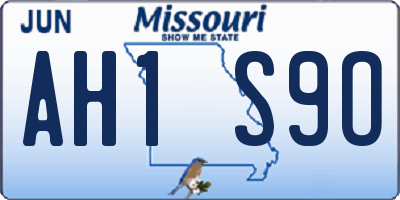 MO license plate AH1S9O