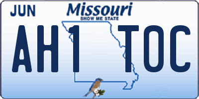 MO license plate AH1T0C