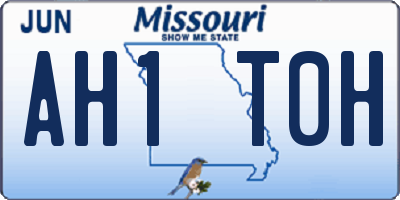 MO license plate AH1T0H