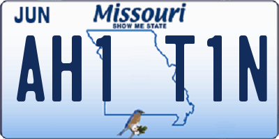 MO license plate AH1T1N