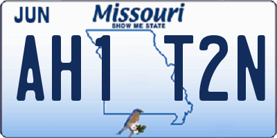 MO license plate AH1T2N