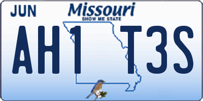 MO license plate AH1T3S