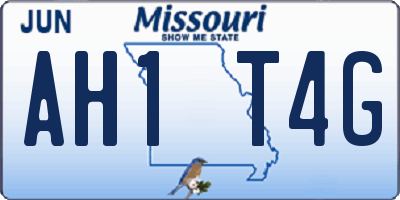 MO license plate AH1T4G