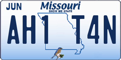 MO license plate AH1T4N