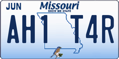 MO license plate AH1T4R