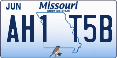 MO license plate AH1T5B