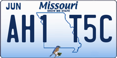 MO license plate AH1T5C