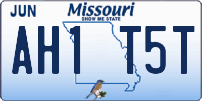 MO license plate AH1T5T