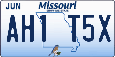 MO license plate AH1T5X