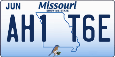 MO license plate AH1T6E