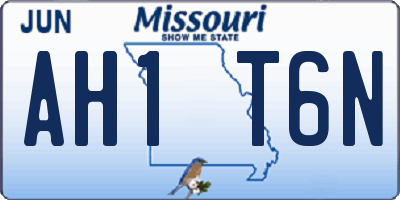 MO license plate AH1T6N