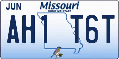 MO license plate AH1T6T