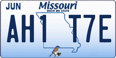 MO license plate AH1T7E