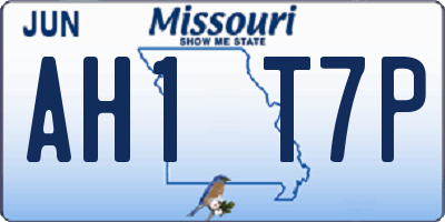 MO license plate AH1T7P