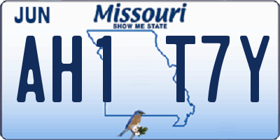 MO license plate AH1T7Y