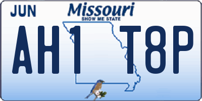 MO license plate AH1T8P